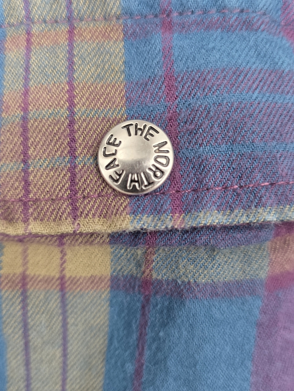The North Face Women's Plaid Sherpa-Lined Shirt Jacket Size M Purple, Blue. - Picture 5 of 11